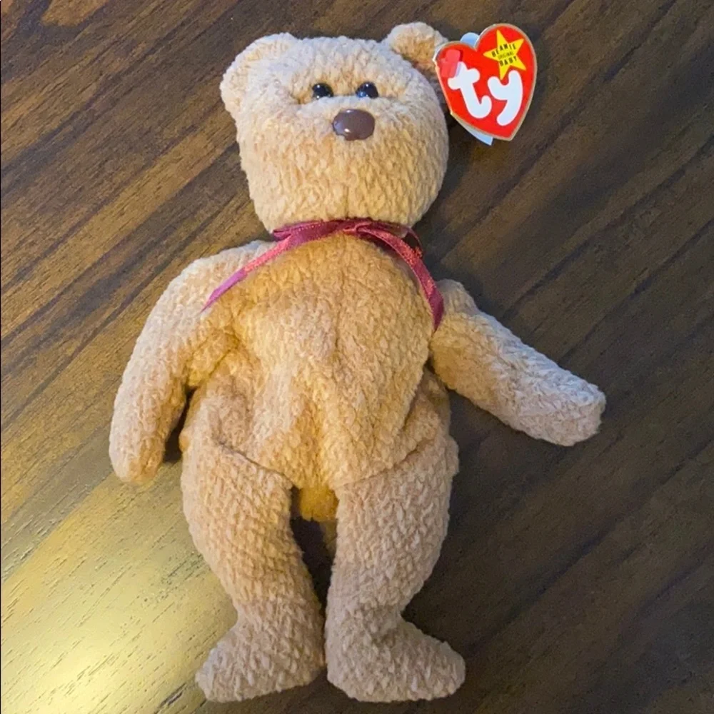 Ty Beanie Baby CURLY Bear Birthday 4/12/96
